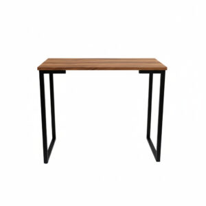 Escrivaninha Mesa de Escritório Industrial Base Aço 90x45X90cm Escritório Home Office Estudo - Freijó