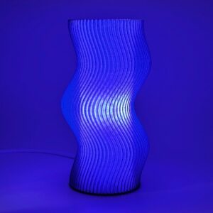 Luminária Amnis Mesa Cabeceira 110V/220V abajur quarto sala escritório - Azul Cosmos