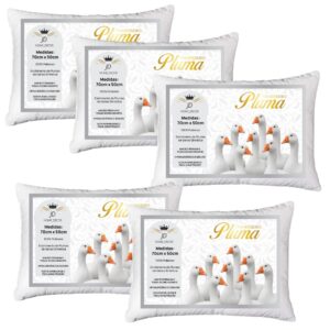 Travesseiros Penas E Plumas De Ganso Anti Alergico Material Sintético - 05 Unidade