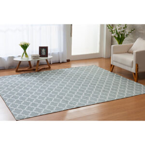 Tapete Jacquard Legítimo 3,0m x 2,0m Antiderrapante Estampas Diversas Sala Quarto Geométrico - Supreme Cinza
