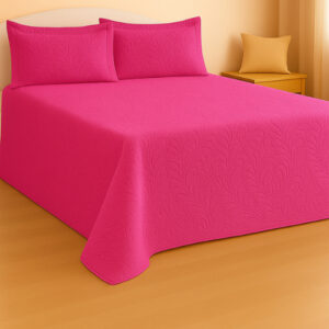 Kit 03 Peças Cobre Leito Casal Padrão Matelado - Imperium - Pink