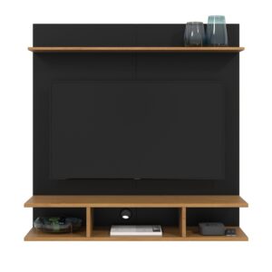 Suporte Painel Tv Quarto Sala Painel Prateleira Até 32 Polegadas Star - Cores - ONIX - PRETO / FREIJÓ