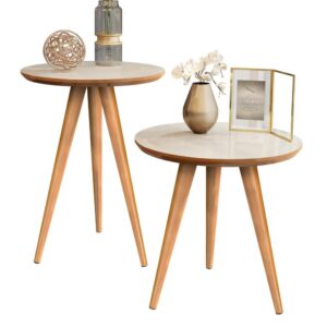 Conjunto de Mesas para Sala Classic Sofá Redonda com Pés Palito Decoração - DUPLO CLASSIC