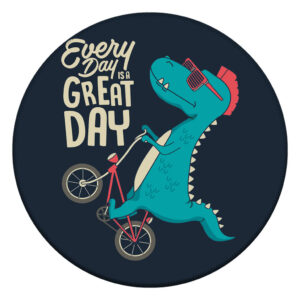 Tapete Redondo 88x88cm Decorativo Antiderrapante Dino - Dino