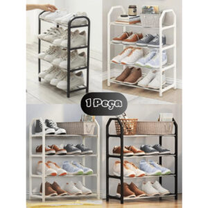 Sapateira 4 ou 5 Andares Multiuso Desmontável Organizadora Multiuso Sapatos Livros Brinquedos - 4 Andares