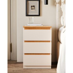 Mesa de Cabeceira Veronna 3 Gavetas Pequim - Cores
