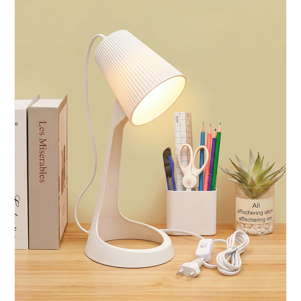 Kit Abajur Luminária De Mesa Luma + Lâmpada Led Retrô 4w 3000k Bivolt