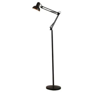 Luminária Pixar Abajur de Chão Articulada Vintage 1,90 Metros - Preto