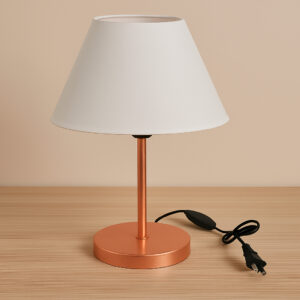 Abajur Luminária de Mesa Cúpula Injetada Escritório Quarto Recepção Decoração Sala Moderno