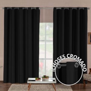 Cortina de Quarto Sala Blackout Corta Luz Blecaute Varias Cores