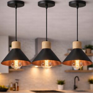 KIT 3 Luminária Pendente de teto Moderna para Sala Cozinha