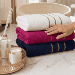 Kit 3 Toalha de Banho Grande Felpuda Macia Premium 100% Algodão 70x130cm