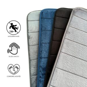 Tapete Soft Antiderrapante para Banheiro Sala e Quarto com Diversas Cores 40cm x 60cm