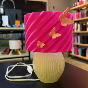 Abajur Luminária Borboletas Quarto Menina Decoração - PNK