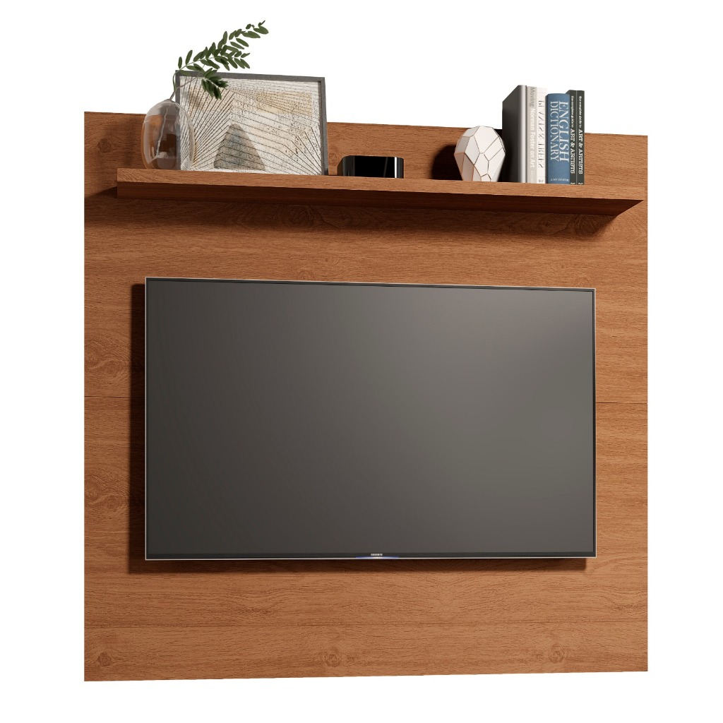 Painel Televisão Suspenso 32 Polegada Quarto Nicho Rack Retro