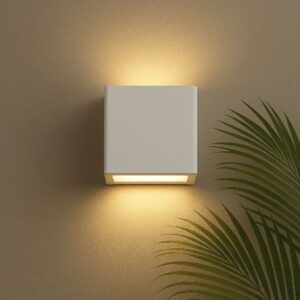 Kit 10 Arandela Mini Slim Bivolt G9 2 Focos Ip65 Moderna Texturizada P/ Parede SomeWay - Branco