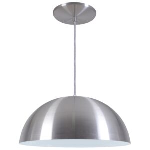 Pendente Meia Lua Bola 34cm em Alumínio Cores Cobre Arandela Luminária Sala Quarto Cozinha - Escovado