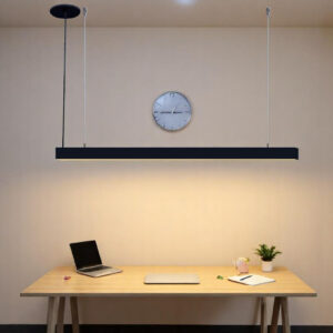 Luminaria de Led Teto Pendente Perfil Retangular Linear Aluminio Sobrepor 1m Bivolt