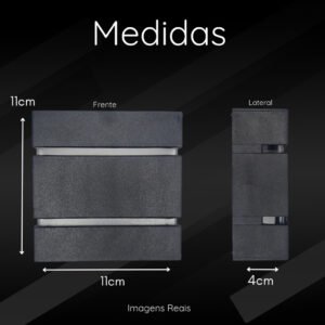 Arandela de Parede 2 Focos 2 Frisos Interna Externa Luminária de parede Muro Escada Corredor Moderna