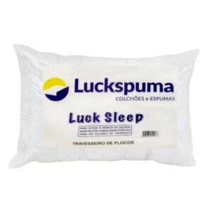 Kit Com 4 Travesseiros Flocos Luckspuma Espuma Macio e Firme 65x45 Antiácaro