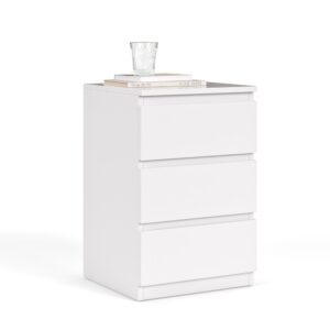 Mesa de Cabeceira Veronna 3 Gavetas Pequim - Cores - PEQUIM - BRANCO