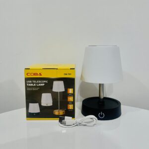 Abajur Recarregável Telescópico Touch Lâmpada de Mesa Multifuncional USB-Minimeow - preto
