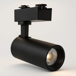 Kit Spot Led 10w 3000k Branco Quente Preto/Branco Trilho Eletrificado Bivolt 110v/220v Direcionável - Preto