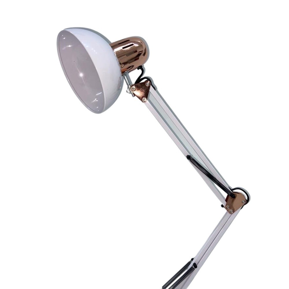 Luminária Pixar Luxo com Detalhes Rose - Articulada Com Garra