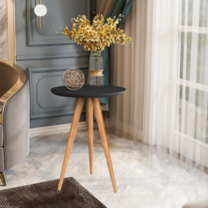 Mesa de Apoio Retrô 62cm Redonda com Pés Palito Decoração - Cores