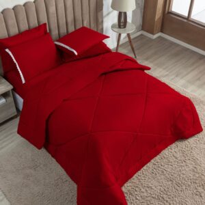 Kit de Edredom Casal Queen Dupla Face Quentinho e Macio