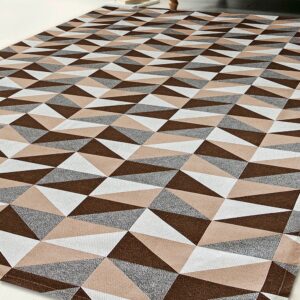 Tapete Para Sala Geométrico Moderno Grande Antiderrapante - Várias Estampas E Tamanhos - Dallas Caramelo