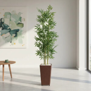 Planta Artificial Bambu Mosso e Vaso de Polietileno