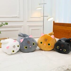 Almofada de Pelúcia Gatinho 30cm – Fofa, Antialérgica e Ideal para Crianças e Decoração