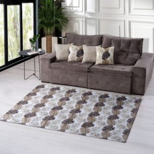 KIT TAPETE SALA QUARTO GEOMETRICO 1M X 1,40M + 04 CAPAS GORGURINHO 45CMX45CM JOGO COMPLETO - COSTELA DE ADÃO