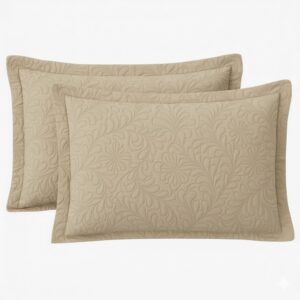 Kit 2 Capas Porta Travesseiro Fronha Matelado - Essência Enxovais - Só belle - Avelã