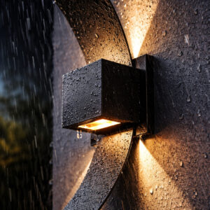 Arandela LED Externa 2 Fachos Alumínio IP65 Parede Muro Moderna Aba Box