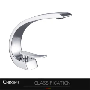 Torneira de Banheiro Luxuosa com Água Quente e Fria - Chrome - Cromo