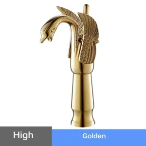 Torneira Misturadora Dourada para Banheiro com Água Quente e Fria - Dourado Alto