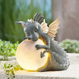 Luminária Decorativa Dinossauro em Resina para Jardim e Quarto