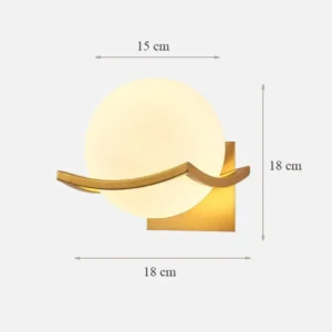 Luminária de Parede Moderna com Lua - Decoração para Quarto