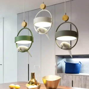 Luminária Pendente LED Pássaro Nórdica - Decoração Moderna para Cozinha e Sala
