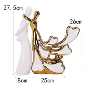 Decoração em Cerâmica Peixe Borboleta Banhado a Prata para Casamento - Modelo 4