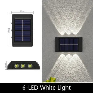 Luz Solar LED à Prova d'Água para Jardim e Varanda - Iluminação Ecológica - 6Unidades