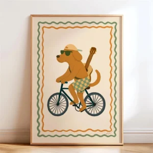 Pôster de Animais Divertidos para Quarto Infantil - Decoração Moderna