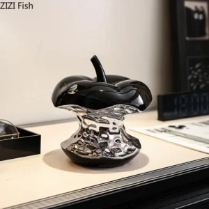 Ornamento de Cerâmica Simulada Maçã - Decoração Criativa para Casa