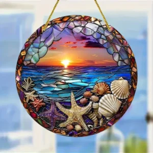 Pingente de Beija-Flor em Acrílico para Decoração de Janela - Modelo O-8CM