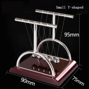 Pêndulo de Metal Newton Pequeno - Brinquedo Antiestresse e Decoração - Vermelho-T