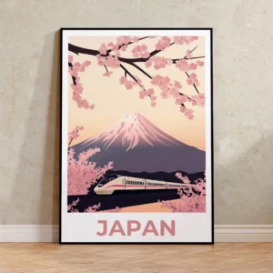 Impressão em Tela de Paisagem Japonesa para Decoração de Ambientes
