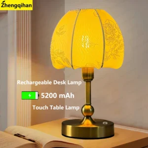 Lâmpada de Mesa LED Recarregável com Sensor de Toque - Decoração Moderna