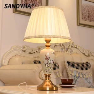 Luminária de Chão Sandyha com Design Floral para Sala e Quarto